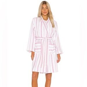 Ugg Cozy Pink Striped Bathrobe